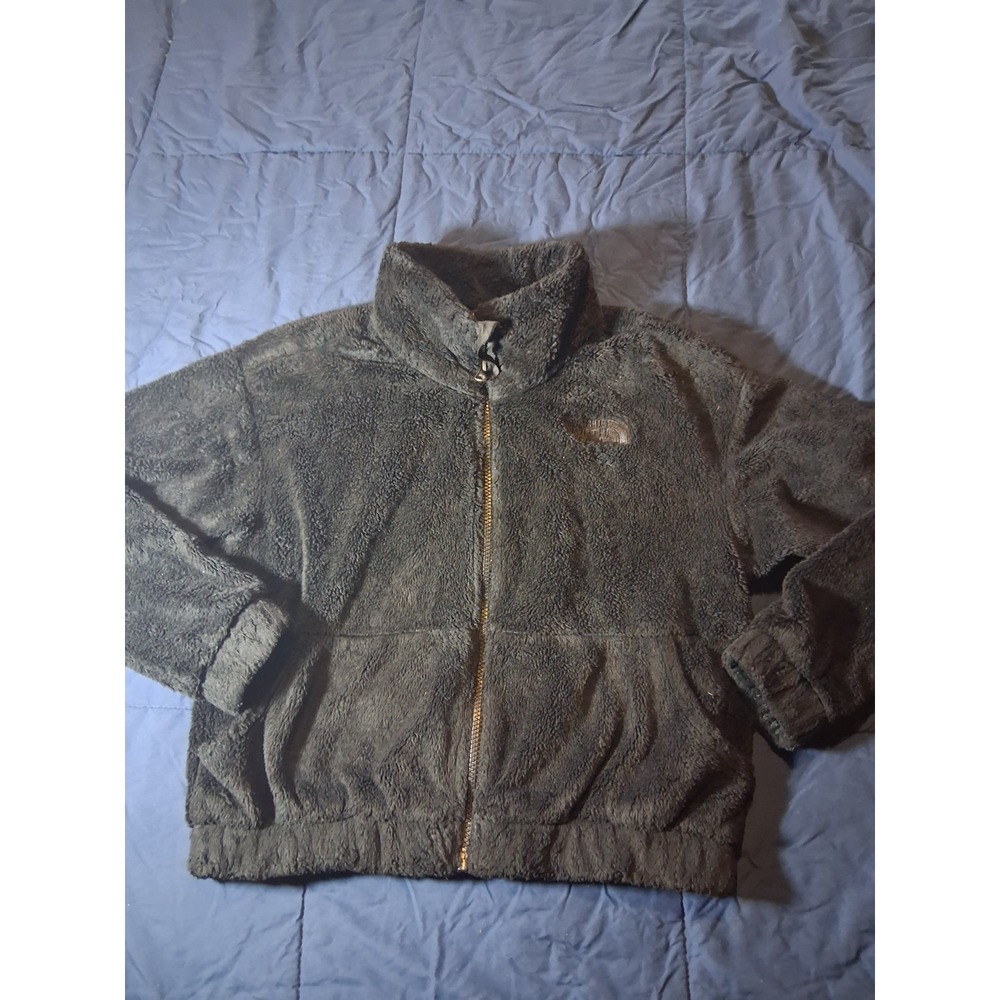 North Face Full Zip‎ Fleece Jacket Girls Size Large Black Coat